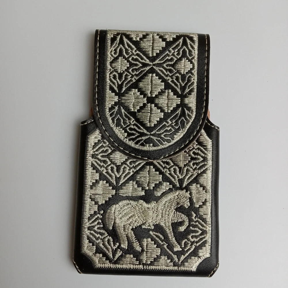 WESTERN LEATHER CELL‎ PHONE CASE, FUNDA VAQUERA DE CUERO COWBOY RODEO PHONE CASE